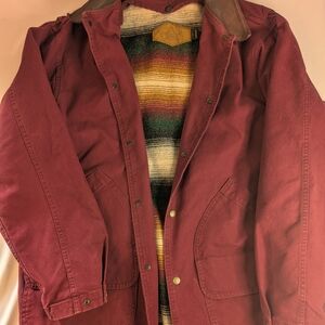 Men's Woolrich Burgundy Barn Jacket Size Large